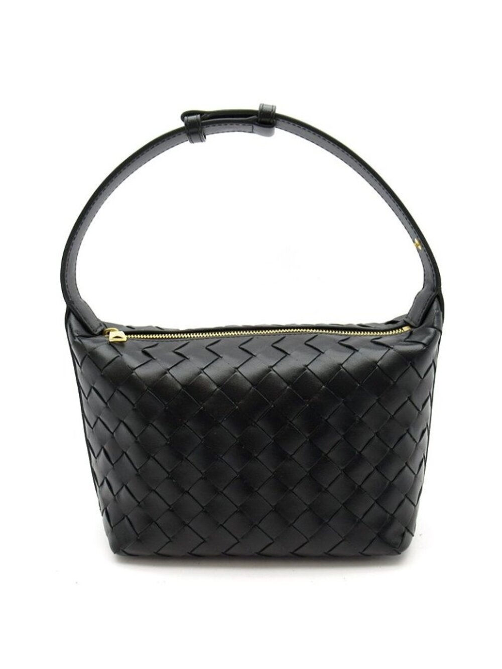 Bottega Veneta Wallace Calfskin Handbag Black
